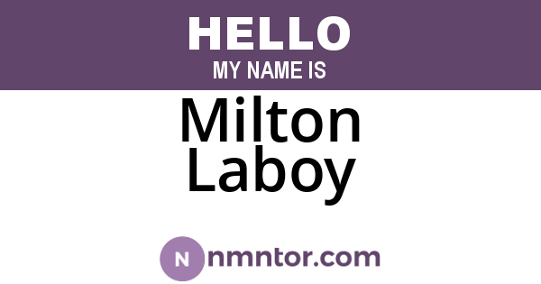 Milton Laboy