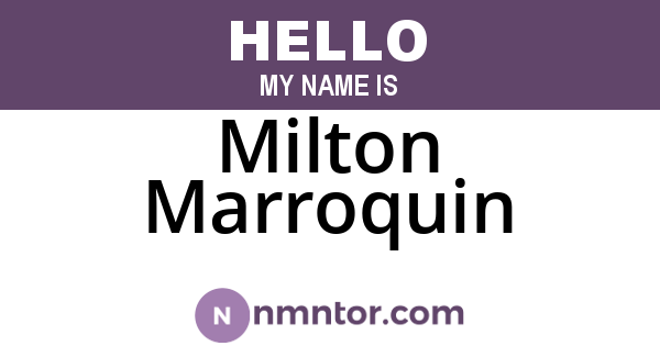 Milton Marroquin