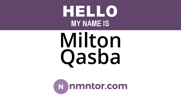 Milton Qasba