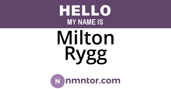 Milton Rygg