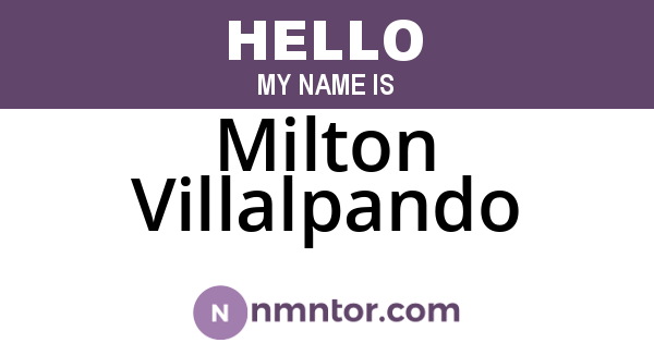 Milton Villalpando