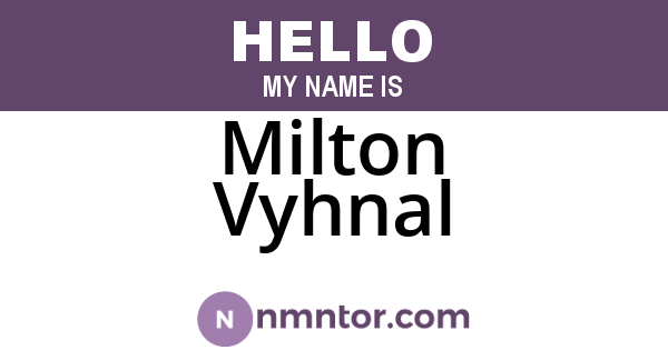Milton Vyhnal
