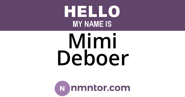 Mimi Deboer