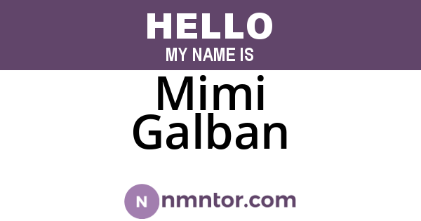Mimi Galban