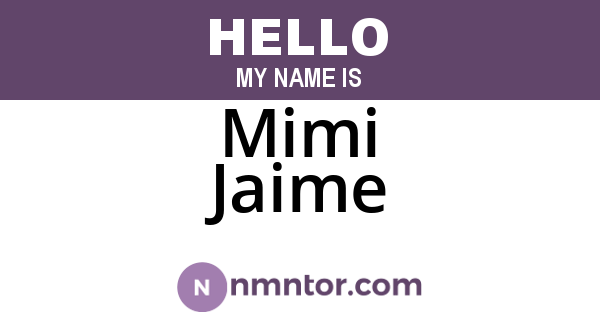 Mimi Jaime