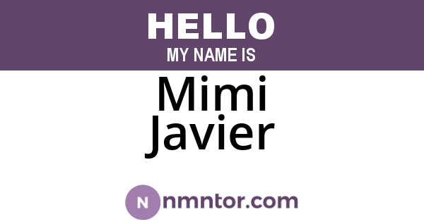 Mimi Javier