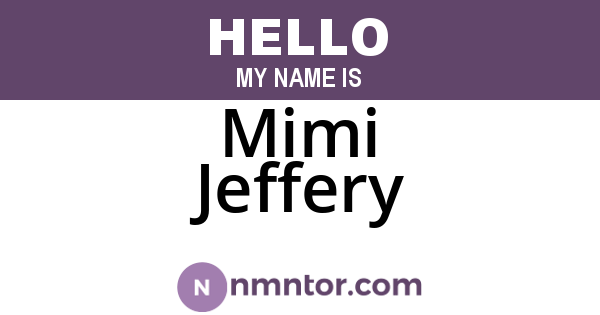Mimi Jeffery