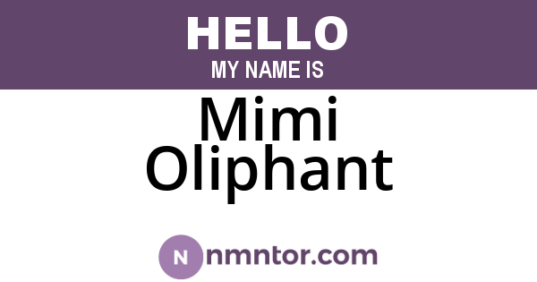Mimi Oliphant