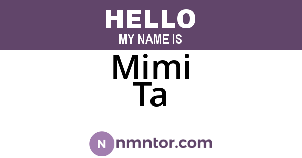 Mimi Ta
