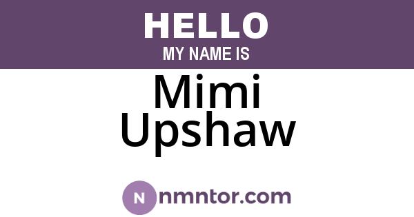 Mimi Upshaw