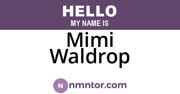 Mimi Waldrop