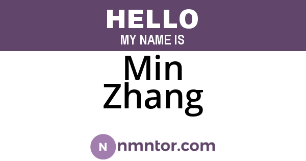 Min Zhang
