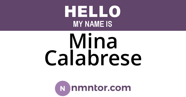 Mina Calabrese