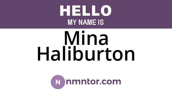 Mina Haliburton