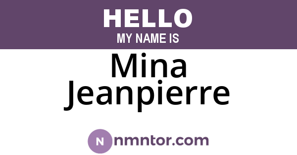 Mina Jeanpierre