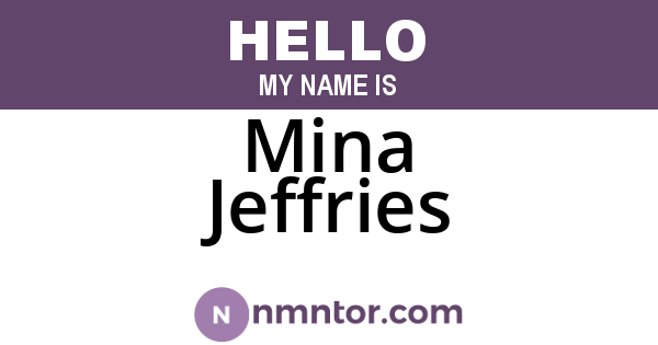 Mina Jeffries