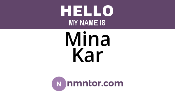 Mina Kar