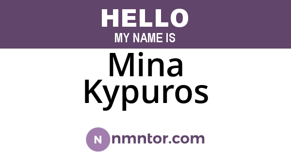 Mina Kypuros