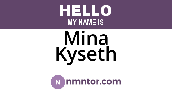 Mina Kyseth