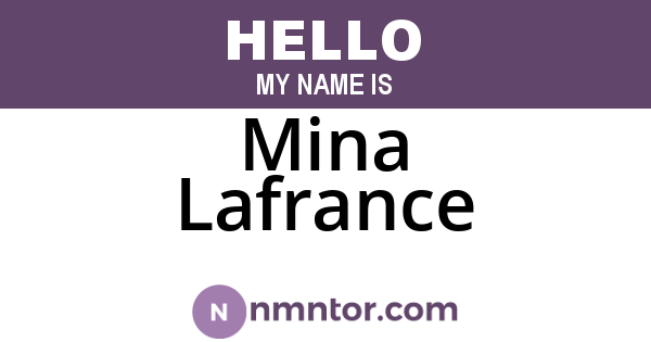 Mina Lafrance