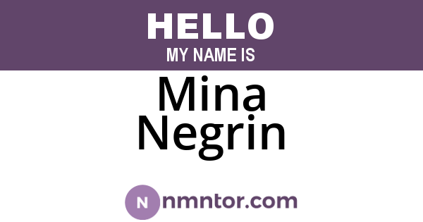 Mina Negrin