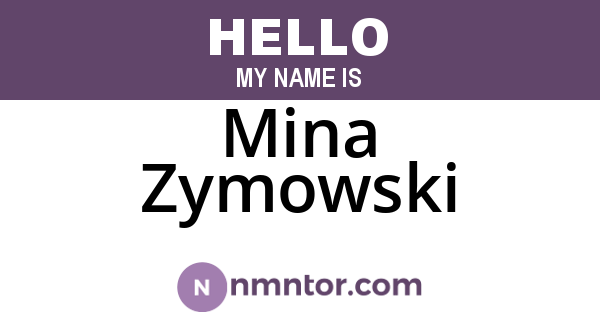 Mina Zymowski