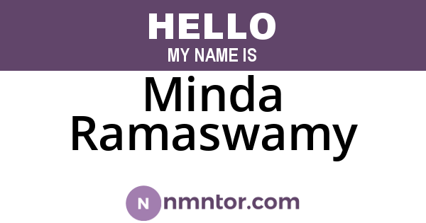 Minda Ramaswamy