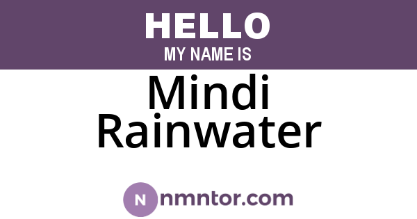 Mindi Rainwater