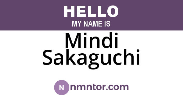 Mindi Sakaguchi