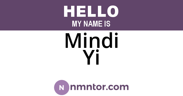 Mindi Yi