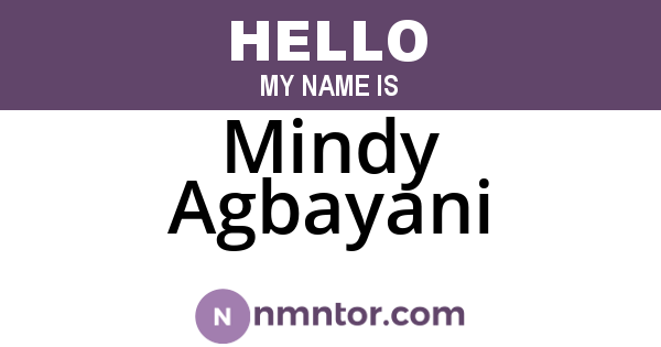 Mindy Agbayani