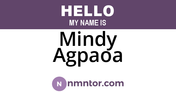 Mindy Agpaoa