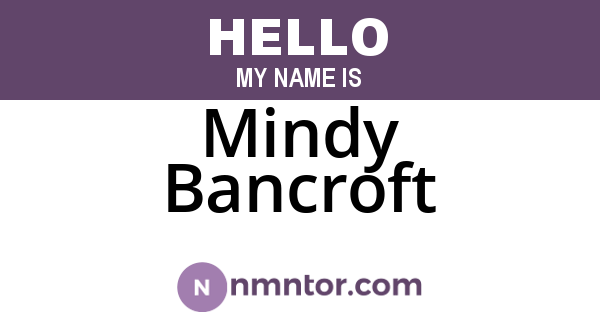 Mindy Bancroft