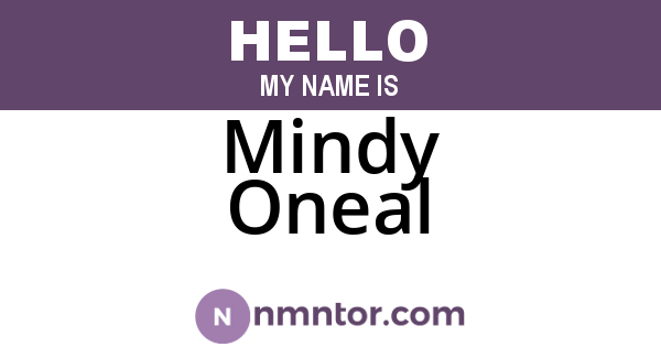 Mindy Oneal