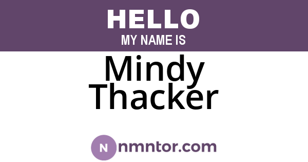 Mindy Thacker