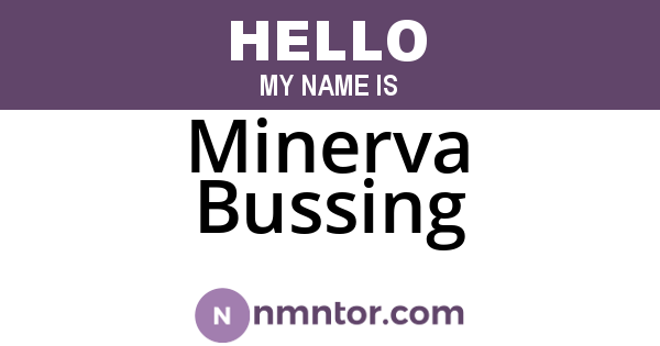 Minerva Bussing