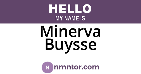 Minerva Buysse