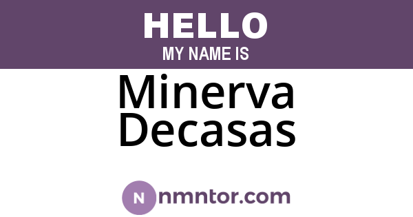 Minerva Decasas