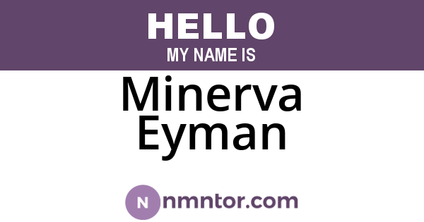 Minerva Eyman
