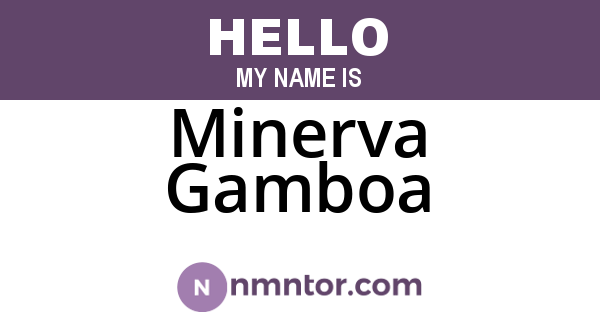 Minerva Gamboa