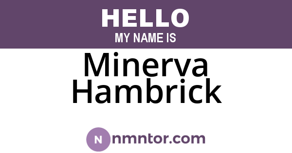 Minerva Hambrick