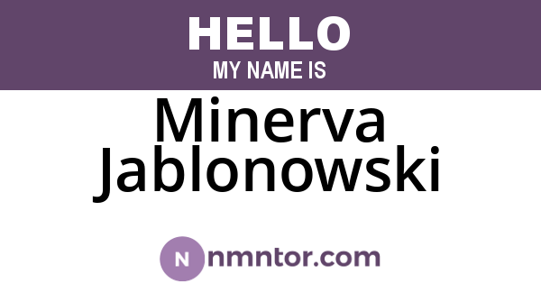 Minerva Jablonowski