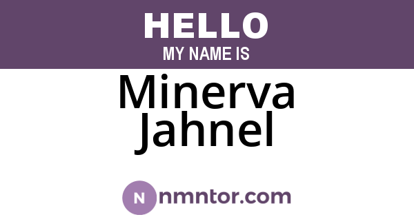Minerva Jahnel