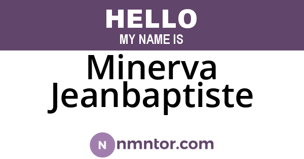 Minerva Jeanbaptiste