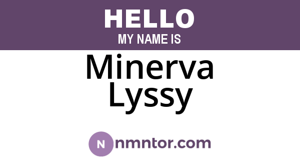 Minerva Lyssy