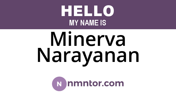 Minerva Narayanan