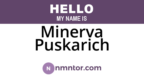 Minerva Puskarich