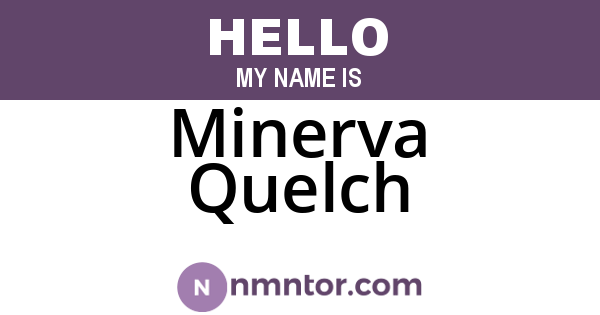 Minerva Quelch