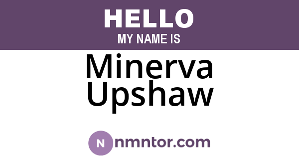 Minerva Upshaw