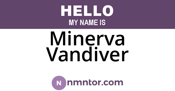 Minerva Vandiver